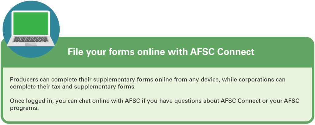 Infographic: Filing forms with AFSC Connect