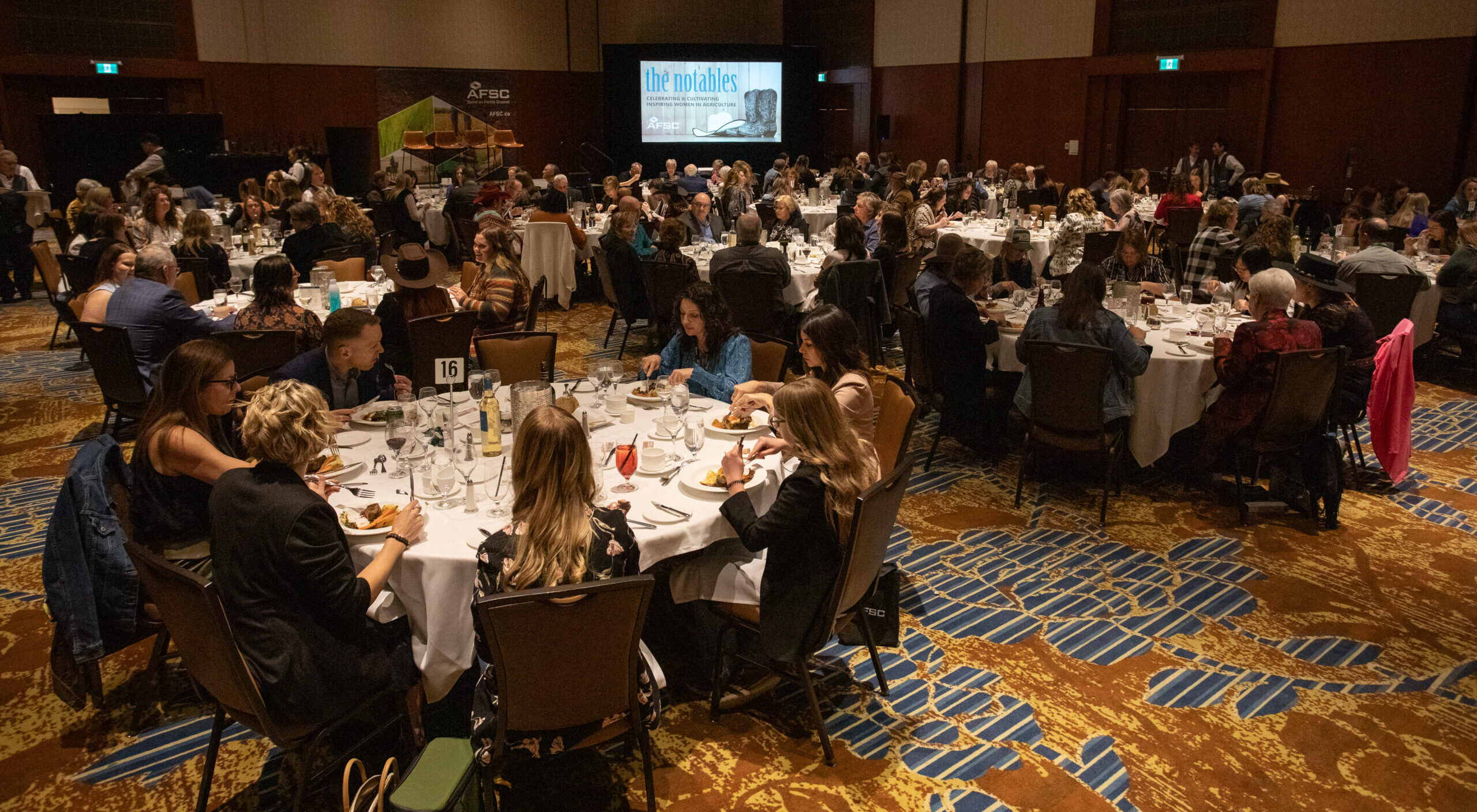A scene from The Notables, the special reception for the presentation of the 2024 AFSC Women in Ag Awards.
