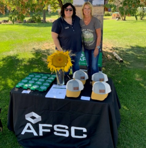 Two AFSC representatives during week one of the central Alberta edition of Meals in the Field