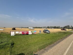 Harvest operations taking place at the Neerlandia Foodgrains project.