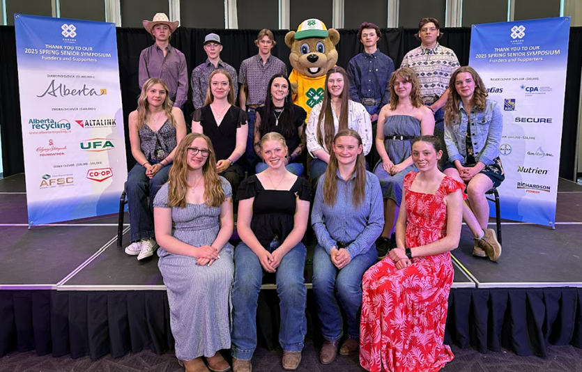 Picture of the winners of the 2025 AFSC 4-H Alberta Next Gen Tour.