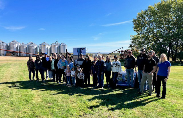 A group of people gathered for a photo